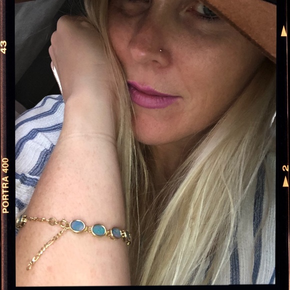 Blue Opal Tennis Bracelet - Picture 2 of 4